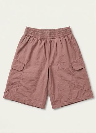 Шорти zara карго пильно-рожеві