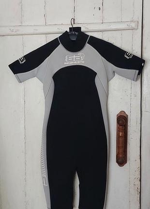 Неопреновый гидрокостюм женский (shorty wetsuit) бренда banana bite черного и серого цветов, 12/l.