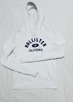 Худі біле hollister оригінальна толстовка з капюшоном