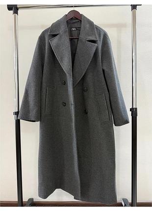 Сіре пальто zara