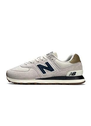 Мужские кроссовки new balance 574 light grey navy