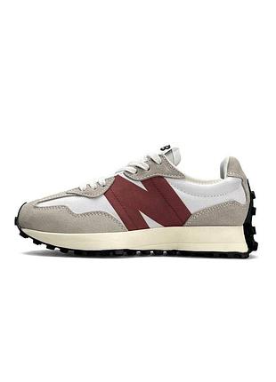 😍 женские кроссовки new balance 327 grey white red