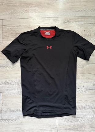 Спортивна футболка чоловіча under armour компресійна чорна