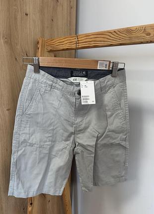 Дитячі сірі котонові шорти для хлопця 152 11 12 років h&m