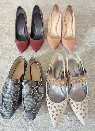 Жіночі туфлі bottega veneta, massimo dutti, poletto, no name italy, 38.5-39 розмір, висота каблука 9 см, 5 см. шкіра