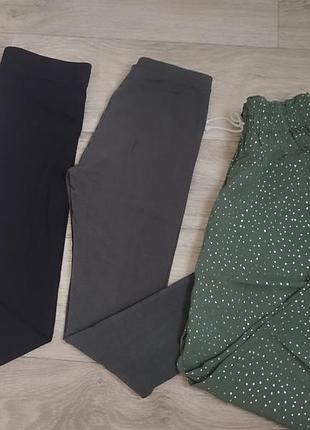 Набір лосіни для дівчинки 140, лосини zara 140, лосины m&s 140, комплект штанів на дівчинку 140, лосінки 140, лосіни 134 на 8 років, штани, аладіни