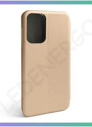 Чехол-книжка premium для samsung galaxy m23 5g золотий з відділенням для карт шкірозамінник sku_2710000263326