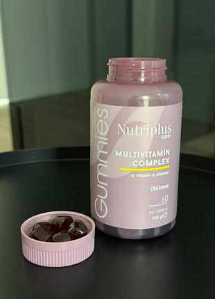 Дієтична добавка желейні вітаміни kids+ multivitamin complex nutriplus, 60 шт