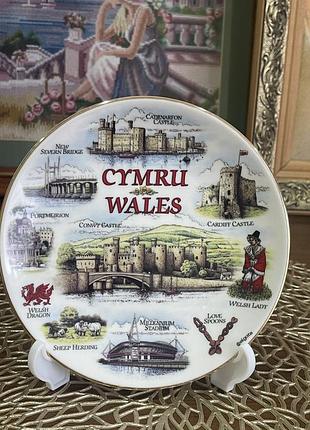 Антикваріат elgate сувенірна керамічна тарілка wales