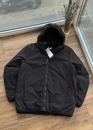 Куртка чоловіча c.p. company chrome goggle jacket чорна розмір l