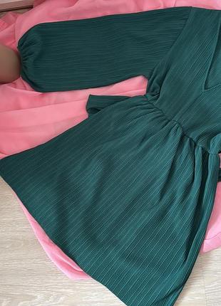 Зелена сукна zara 💚⚜️з бантиком 3