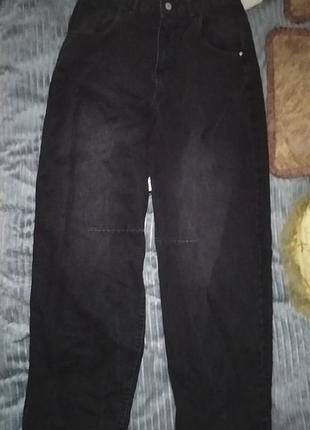 Джинси жіночі чорні baggy