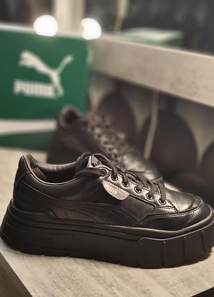 Кросівки жіночі puma maze чорні, натуральна шкіра