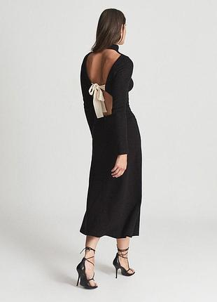 Lily open back midi dress reiss 3