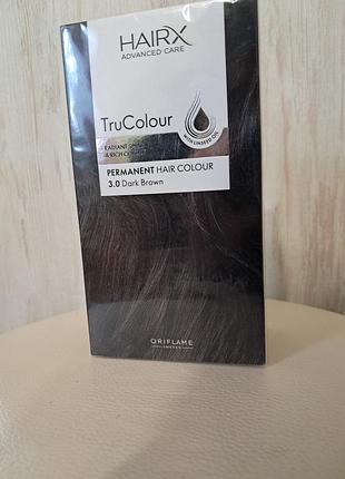 Фарба для волосся hairx trucolour стійка, темно-коричневий