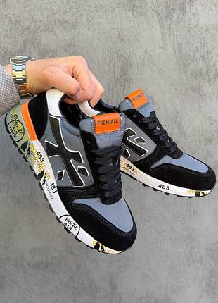 Кросівки чоловічі premiata mick grey/orange