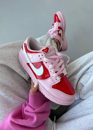 Кросівки nike sb dunk |  valentines day red / pink