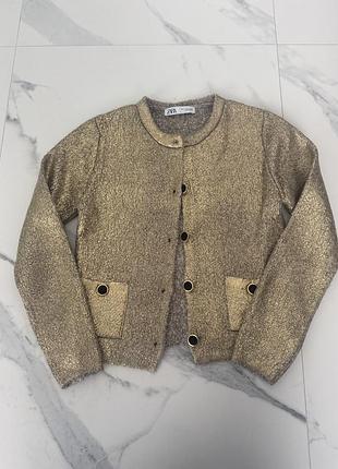 Жакет жіночий zara золотистий