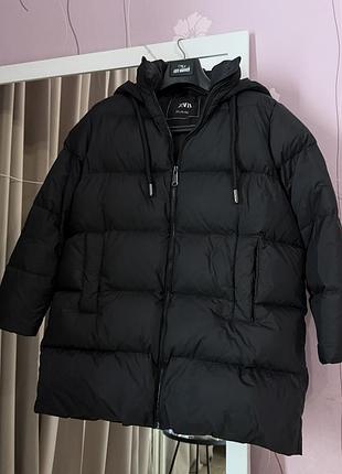 Жіночий пуховик zara чорний