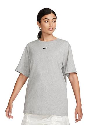 Серая женская футболка оверсайз nike оригинал