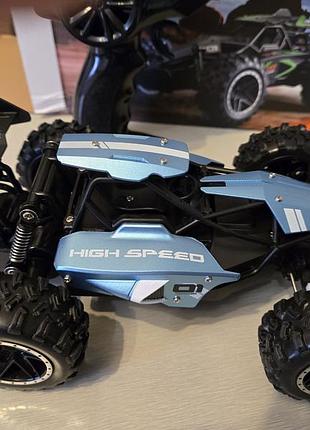 Радіокерована машинка для хлопчика hotdeer power gale pro 2wd buggy, блакитна