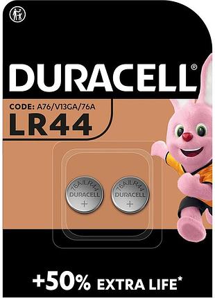 Элемент питания lr44/a76/v13ga/a76 уп. 2 шт duracell (6409648)