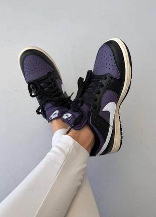 Кросівки nike sb dunk | purple black 8