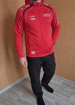 Спортивна кофта чоловіча jako яскраво-червона, розмір m