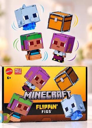 Фігурки-трансформер mattel minecraft flippin’ figs 2-pack (jcy31)