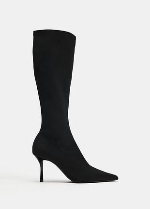 Чоботи на підборах stretch zara 2