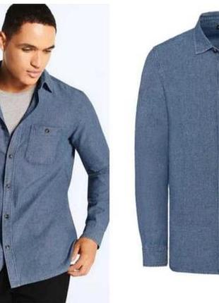Мужская джинсовая рубашка livergy® размер  m; l; xl