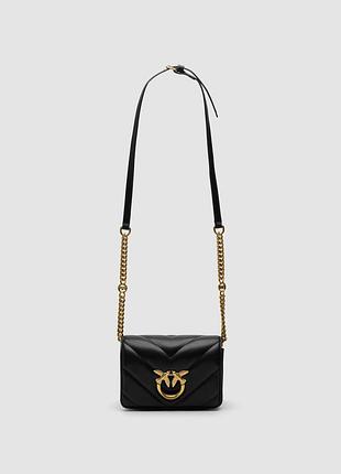 💎 pinko mini love bag click big chevron black 18.5 x 13.5 x 6 см