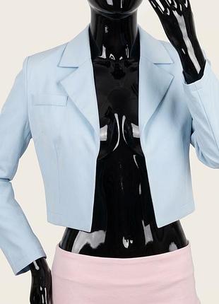 Shein короткий блейзер в синій колір