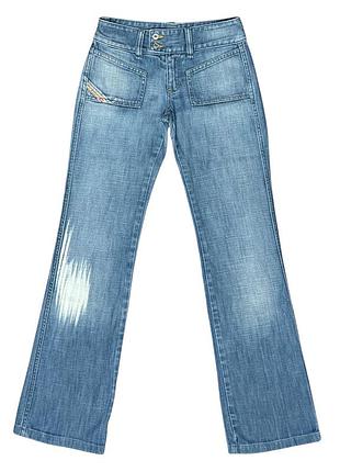 Жіночі джинси diesel hush кльош з низькою посадкою, сині, w24 (xs-s)