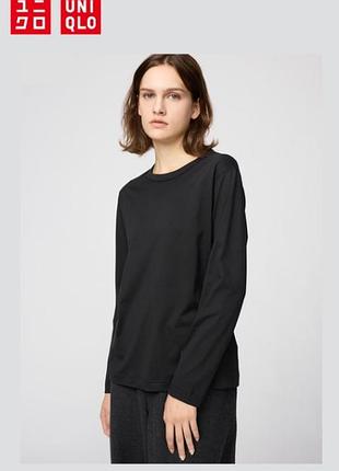 Лонгслив хлопковый uniqlo