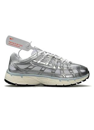 Кроссовки женские nike p-6000 silver beige 3