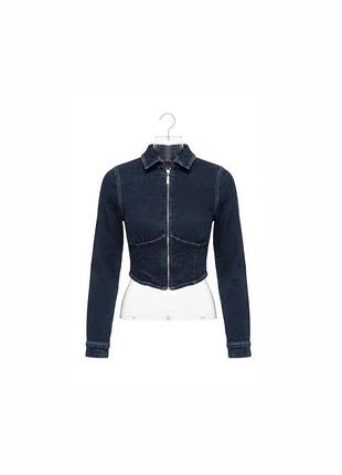 Стильна джинсова кофта / укорочений корсет stradivarius (fbsister) s розмір