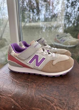 Кросівки дитячі new balance сіро-фіолетові, розмір 33