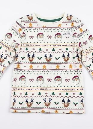 🎅 новая праздничная рождественская пижама george «happy holidays» (4–5 лет, 104–110 см)