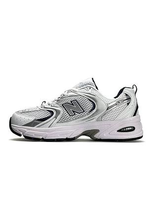 😍 жіночі кросівки new balance 530 w premium white navy silver