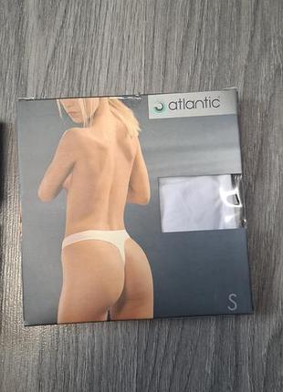 Трусики жіночі atlantic стринги, білі, розмір s