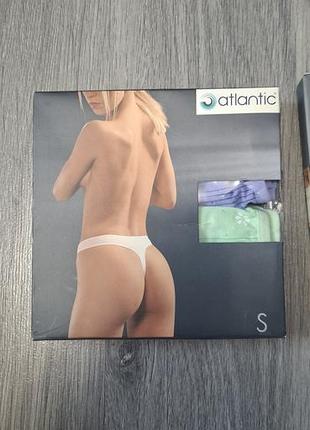 Трусики жіночі atlantic стринги, білі, розмір s 4