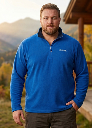 Мужская флисовая кофта regatta great outdoors на молнии синяя р. xxl