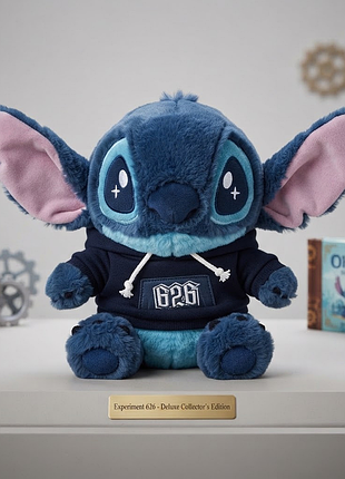 Мягкая игрушка стич в худи 30 см, плюшевый stitch эксперимент 626 в кофте с капюшоном, детская игрушка 3+