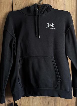 Черное худи с капюшоном under armour