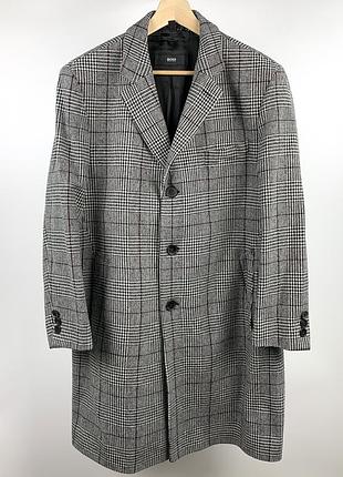 Чоловіче вовняне пальто boss hugo boss оригінал slim fit