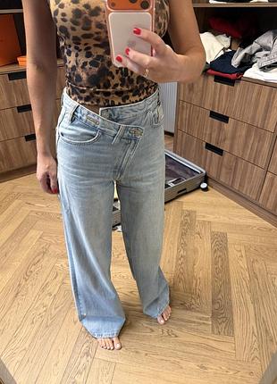 Джинси жіночі zara прямі блакитні