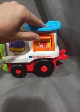Паровоз каталка из набора vtech go! go! smart animals roll &amp; spin pet train (также известный как super train fantastico-rigolo в серии tut tut ani 5
