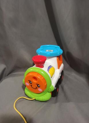 Паровоз каталка из набора vtech go! go! smart animals roll &amp; spin pet train (также известный как super train fantastico-rigolo в серии tut tut ani
