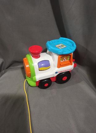 Паровоз каталка из набора vtech go! go! smart animals roll &amp; spin pet train (также известный как super train fantastico-rigolo в серии tut tut ani 10